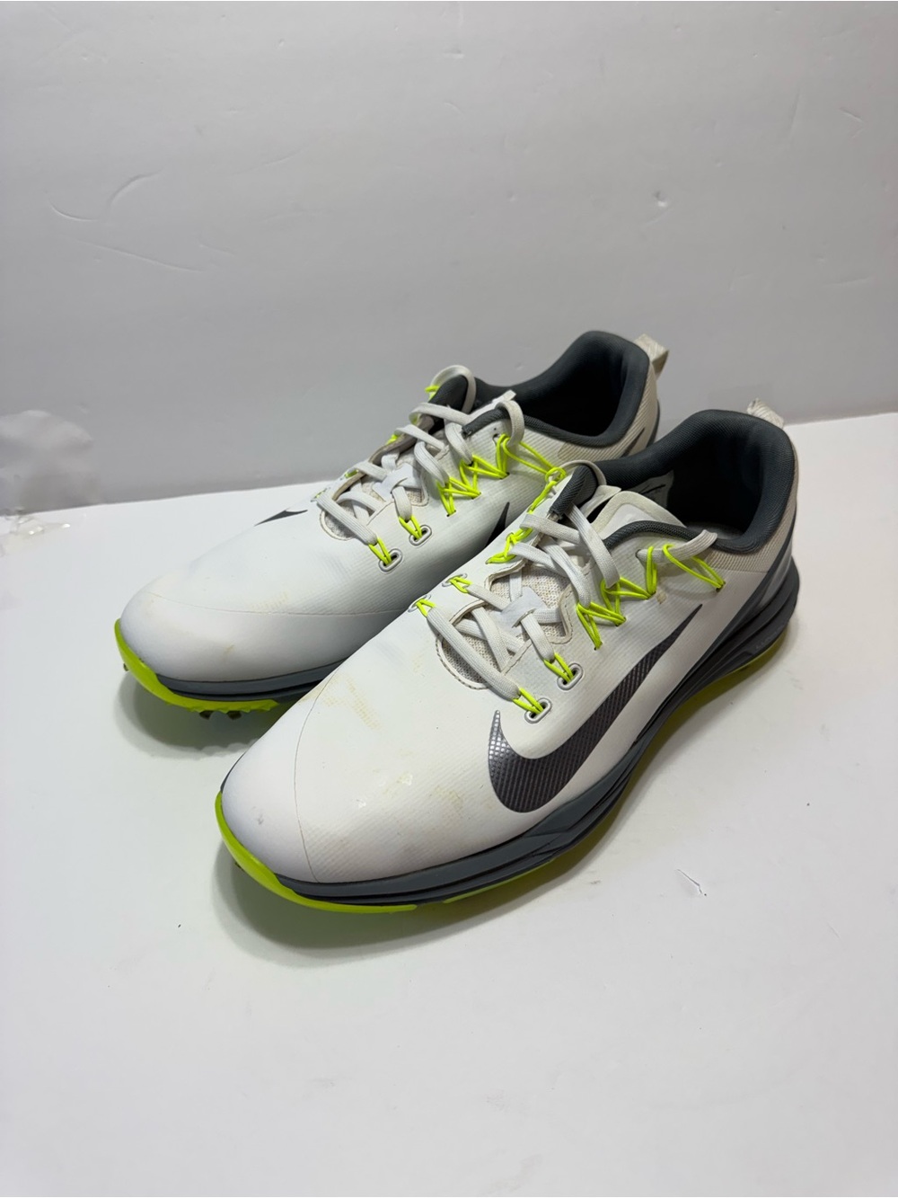 Nike Lunar Command 2 White Grey Volt Golf Shoes Men’s Size 10
